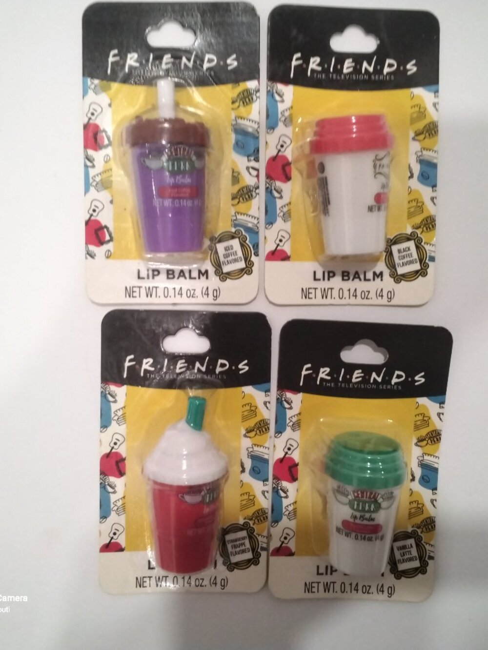 FRIENDS The TV Show Series Central Perk Coffee Shop Lip Balm Set 4 Flavors NEW
